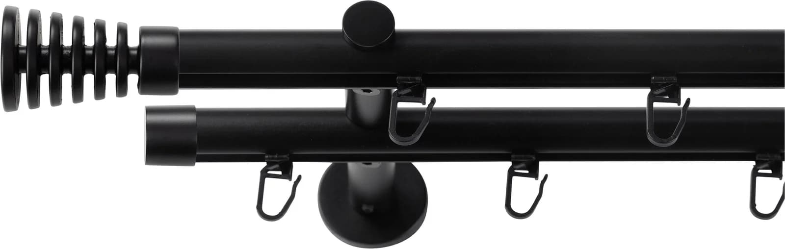 SN DECO GROUP Gardinenstange Schwarz 440cm 2-läufig