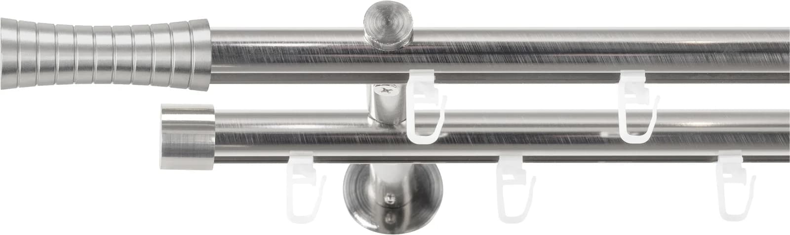 SN DECO GROUP Gardinenstange 440cm Edelstahl-Optik