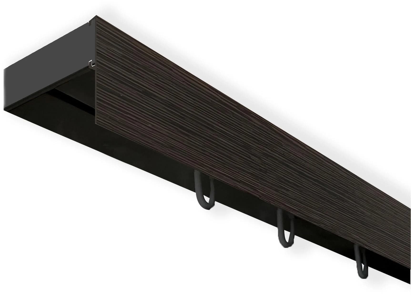 SN DECO GROUP Gardinenschiene SH Schwarz/Wenge 220cm Blende 5cm