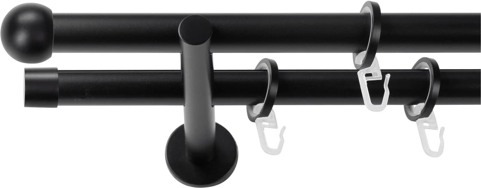 SN DECO GROUP Gardinenstange Schwarz 360cm Ø19mm