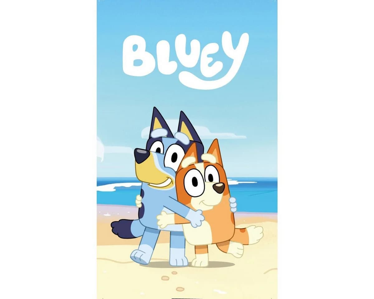Bluey Handtuch 30x50cm – Weiches 100% Baumwolle Tuch für Kinder