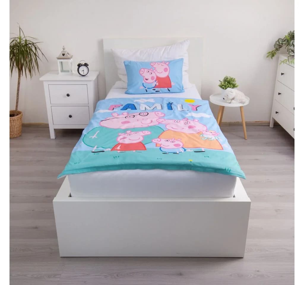 Peppa Pig Kinderbettwäsche Big Pig Family 100x135 cm
