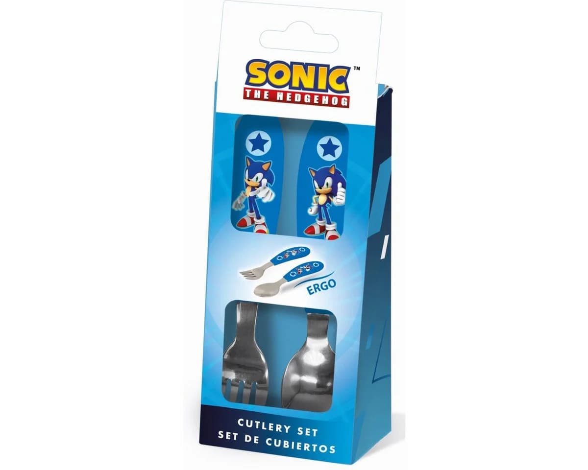 Sonic Kinderbesteck Speed Metall-Ergo-Besteckset 2-tlg. Blau Edelstahl