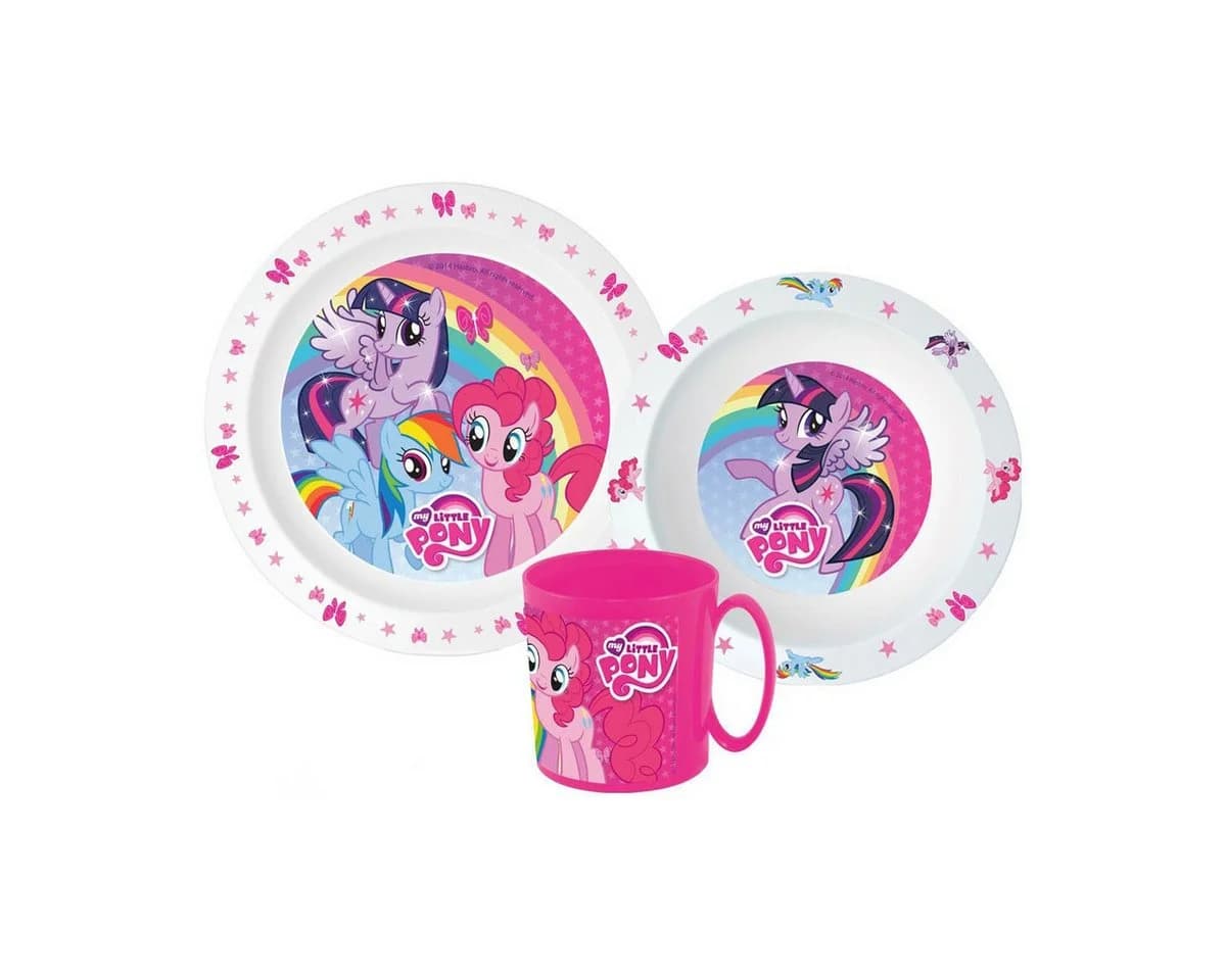 My Little Pony Kindergeschirr-Set Pink Mikroplastik 350ml