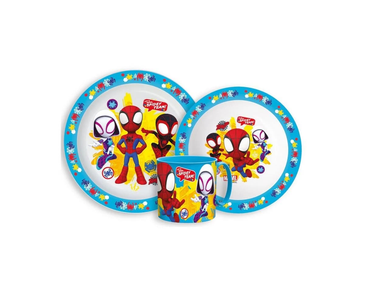 Spiderman Kindergeschirr-Set Spidey mit Becher 265ml
