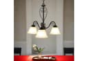 Licht-Erlebnisse Pendelleuchte ATHEN Schwarz/Weiß Glas Metall E14 Bild 1