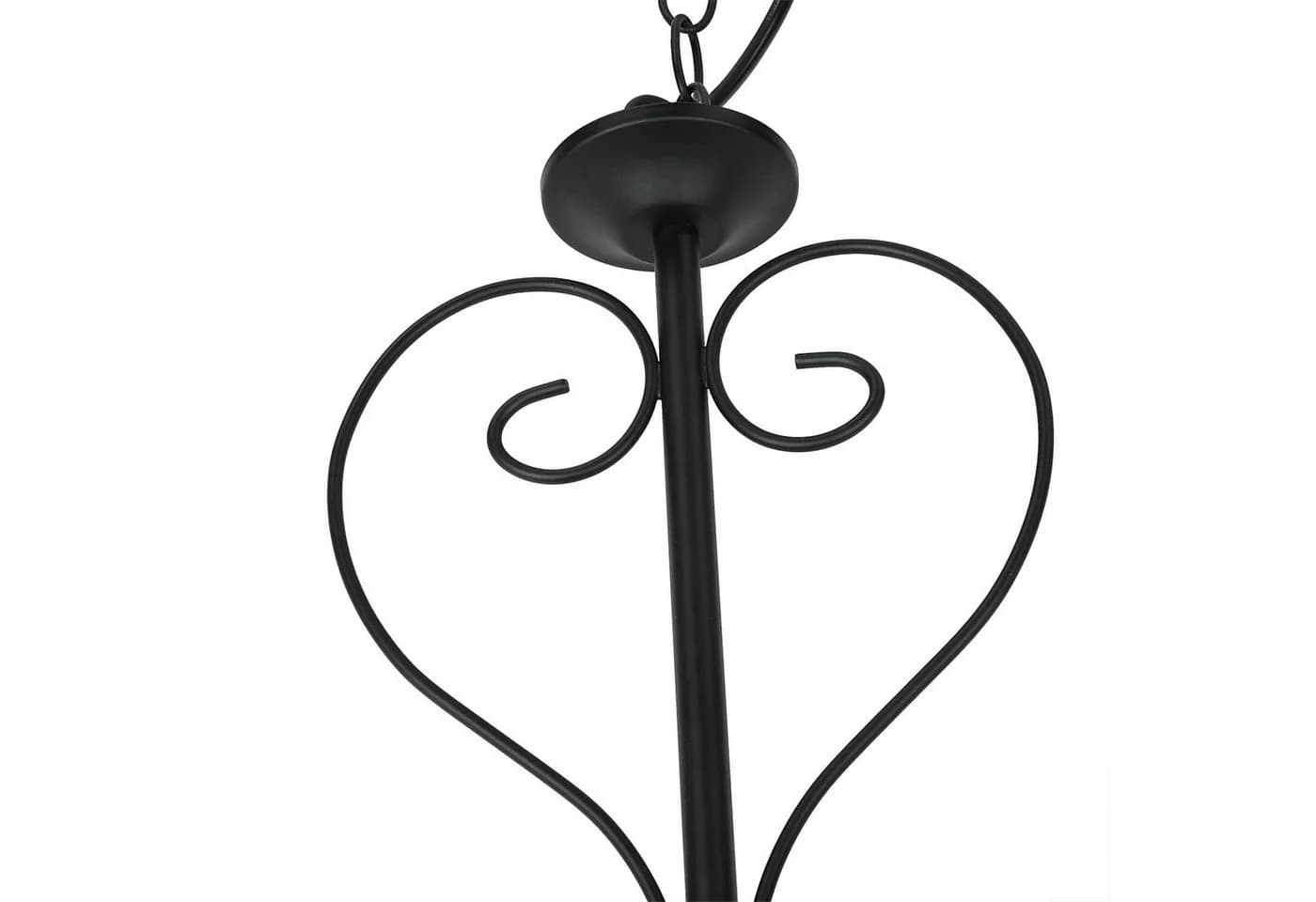 Licht-Erlebnisse Pendelleuchte ATHEN Schwarz/Weiß Glas Metall E14 - Bild 4