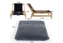 LVHOM Relaxsessel Cord Grau Massivholzrahmen Ergonomisch Bild 3