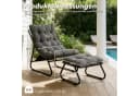 LVHOM Loungesessel mit Hocker - Relaxsessel mit Metallgestell Bild 3