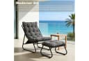 LVHOM Loungesessel mit Hocker - Relaxsessel mit Metallgestell Bild 4
