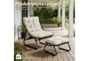 LVHOM Loungesessel mit Hocker Ergonomisch Weiß Bild 3