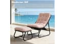 LVHOM Loungesessel mit Hocker Rosa Ergonomisch Stahl Bild 4