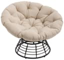LVHOM Relaxsessel Papasansessel Rattanstuhl mit Kissen 360° drehbar Bild 2