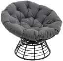 LVHOM Relaxsessel Papasan grau mit 360°-Drehung Bild 2