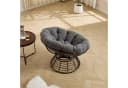 LVHOM Relaxsessel Papasan grau mit 360°-Drehung Bild 5