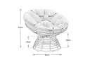 LVHOM Relaxsessel Grau 360° drehbar mit Kissen Bild 3
