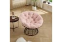 LVHOM Relaxsessel Papasan Rosa 360° drehbar Bild 1