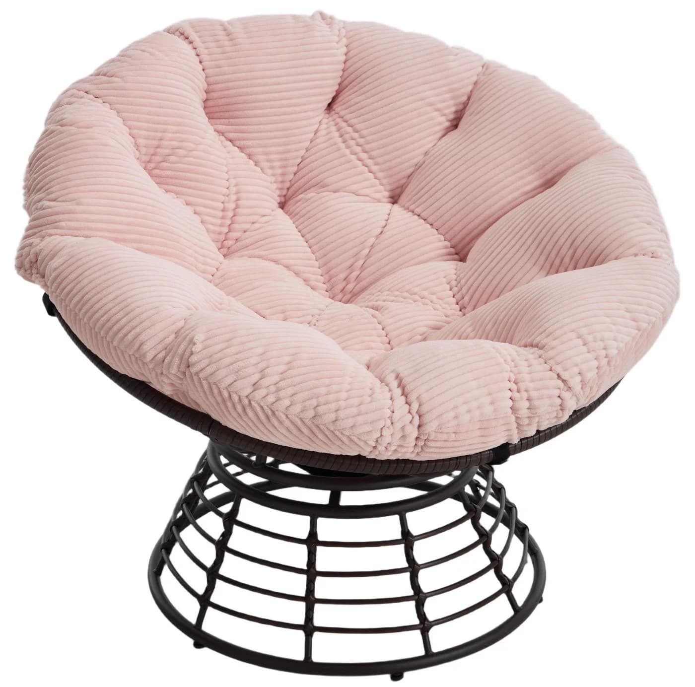 LVHOM Relaxsessel Papasan Rosa 360° drehbar - Bild 2