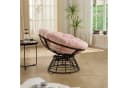 LVHOM Relaxsessel Papasan Rosa 360° drehbar Bild 4