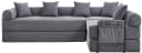 LVHOM Modulsofa mit Schlaffunktion Grau Cord Bild 1
