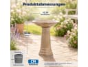 LVHOM Keramik Vogelbad Beige Handgefertigt Wetterfest Bild 3