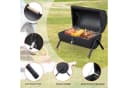 LALAHO Tragbarer Holzkohlegrill mit Deckel und Thermometer Bild 4
