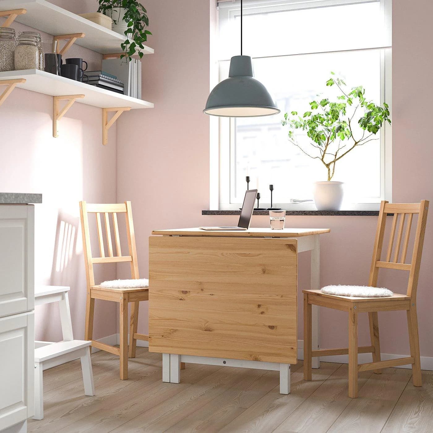 IKEA PINNTORP Klapptisch Kiefernholz hellbraun/weiß