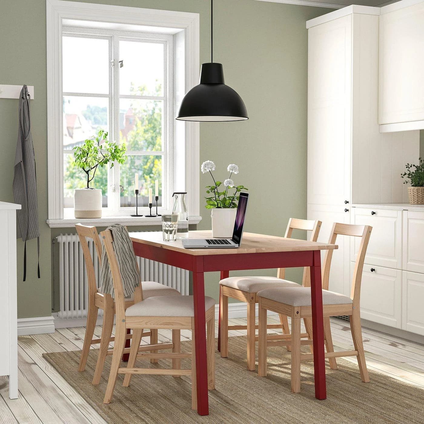 IKEA PINNTORP Tisch und 4 Stühle Hellbraun Lasiert