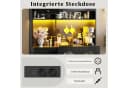 i@home Hochschrank Sideboard Schwarz mit LED, USB & Steckdosen Bild 5