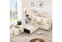 i@home Ecksofa L-förmig Beige mit Schlaffunktion & USB-Anschlüssen Bild 2