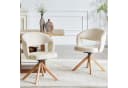i@home Drehstuhl Esstisch 2er Set Beige Grau Massivholz Bild 1