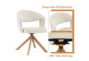 i@home Drehstuhl Esstisch 2er Set Beige Grau Massivholz Bild 5