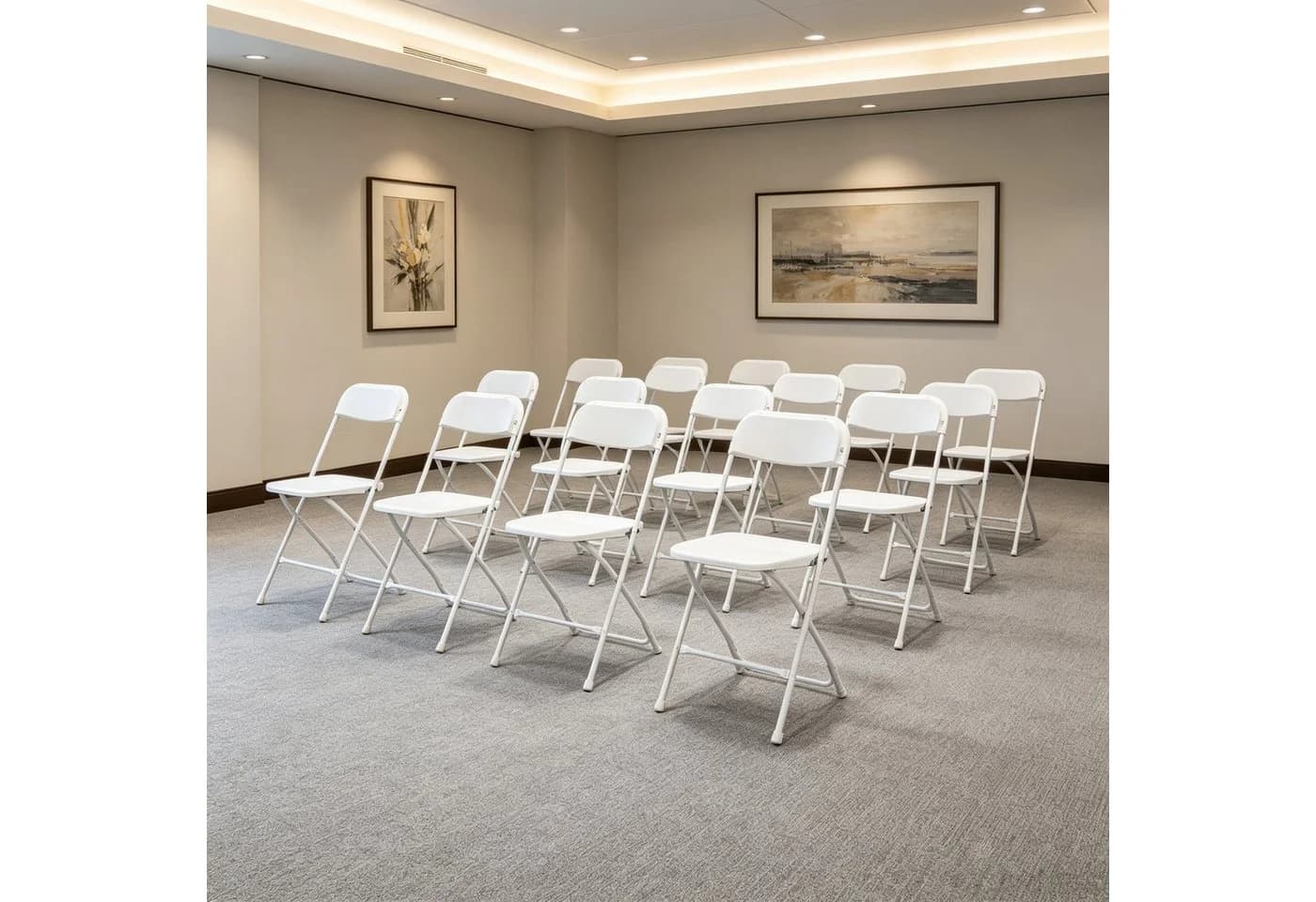 LEADZM Klappstuhl 10er Set Weiß Kunststoff