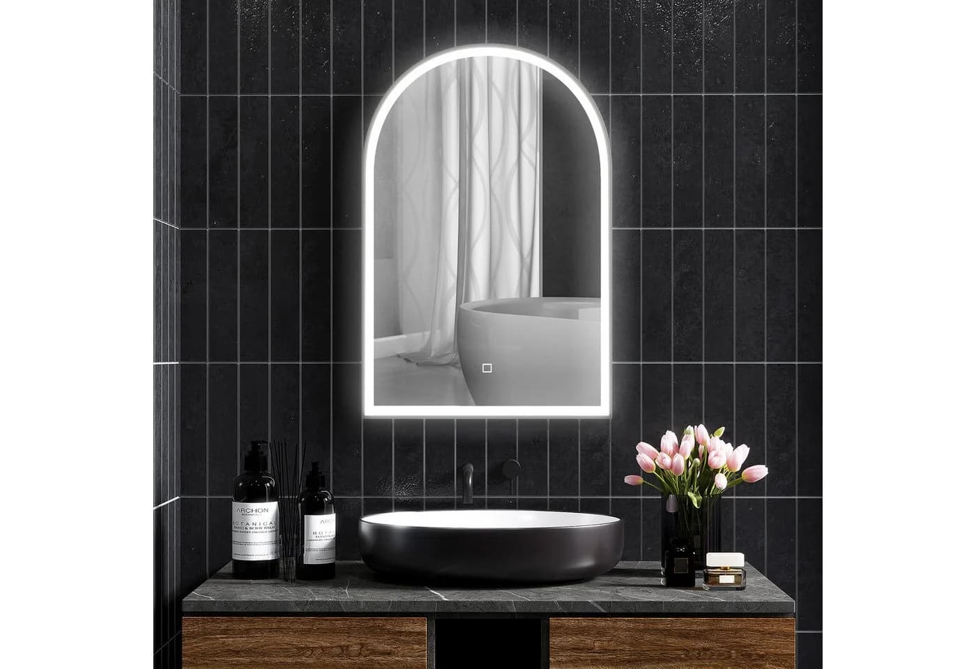 BAYMATE LED Badspiegel 90x60 cm mit Antibeschlag & Touch-Schalter - Bild 4