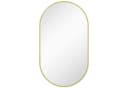 BAYMATE Ovaler Wandspiegel Gold Aluminium Rahmen Bild 1