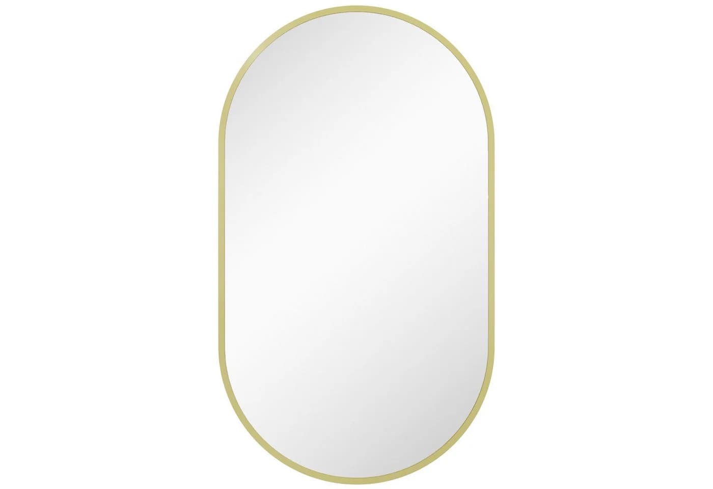BAYMATE Ovaler Wandspiegel Gold Aluminium Rahmen