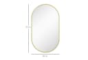 BAYMATE Ovaler Wandspiegel Gold Aluminium Rahmen Bild 5