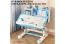 Rutaqian Kinderschreibtisch-Set Höhenverstellbar Blau Ergonomisch Bild 3