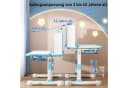 Rutaqian Kinderschreibtisch-Set Höhenverstellbar Blau Ergonomisch Bild 5