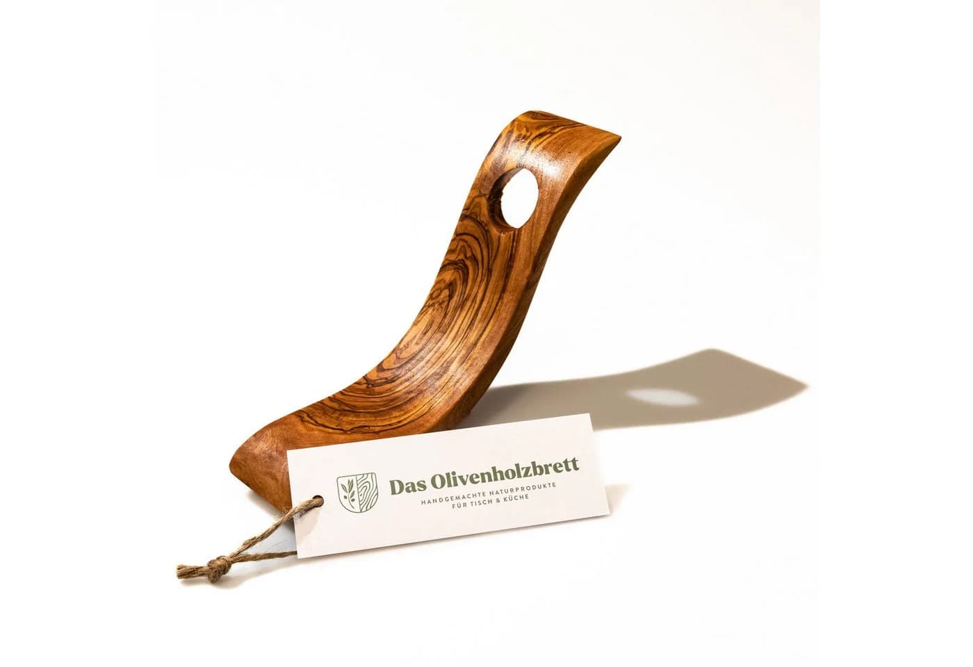 dasOlivenholzbrett Weinflaschenhalter aus Olivenholz, S-förmig - Bild 2