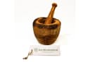 dasOlivenholzbrett Mörser und Stößel aus Olivenholz in Naturoptik Bild 1