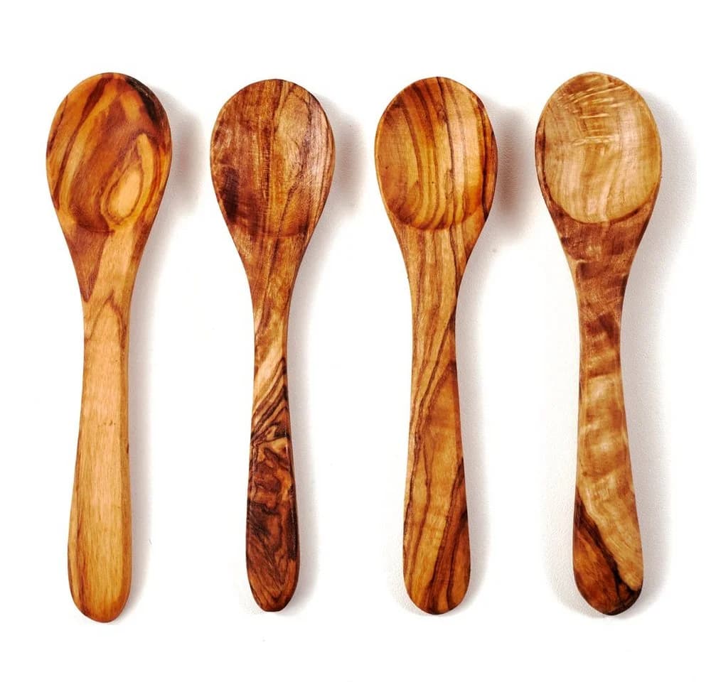 Servierlöffel Set 4-teilig aus massivem Olivenholz