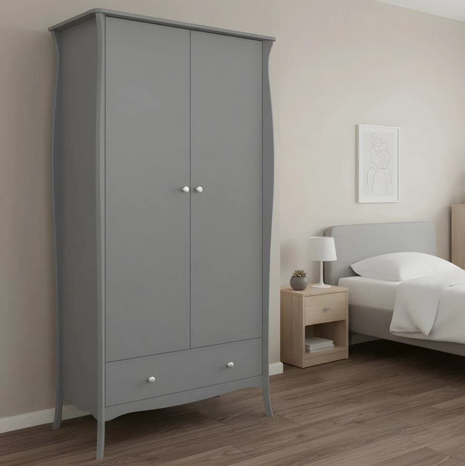 ebuy24 Kleiderschrank Simon 1 Schublade 2 Türen Grau - Bild 5