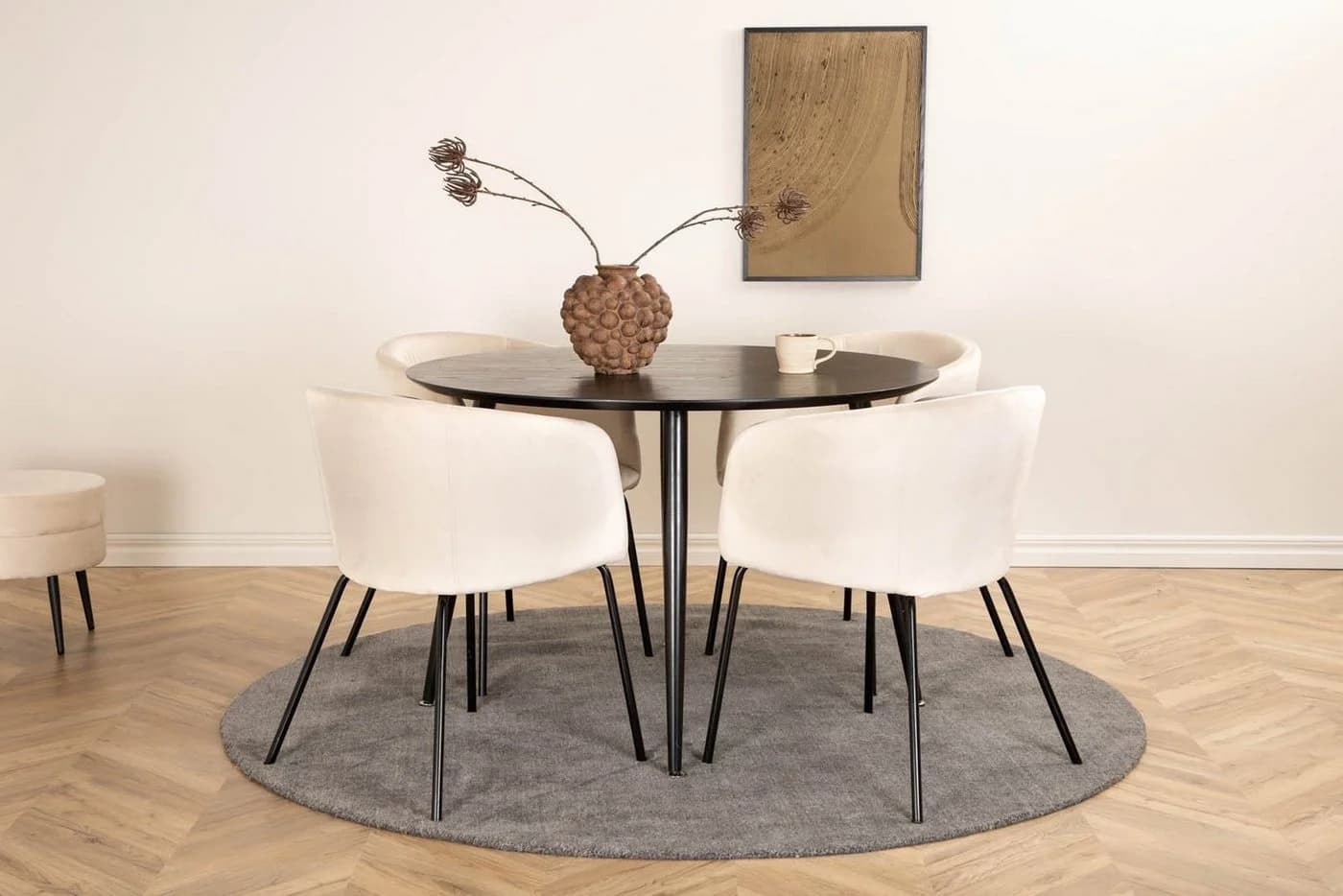 ebuy24 Essgruppe DippØ115BLBL Schwarz/Beige 5-tlg. - Bild 2
