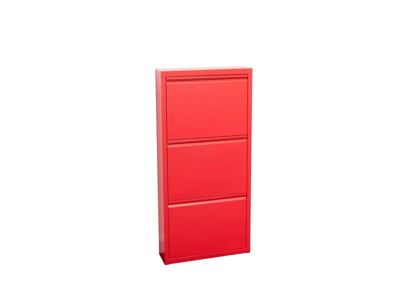 ebuy24 Schuhschrank Pisa 3 Türen Metallrot Komplett Montiert - Bild 2