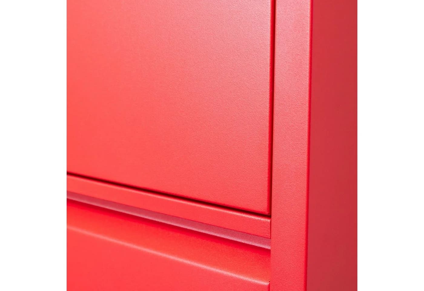 ebuy24 Schuhschrank Pisa 3 Türen Metallrot Komplett Montiert - Bild 4