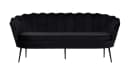 ebuy24 Sofa Nice 3 Personen Velour Schwarz Modern Bild 1