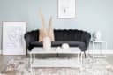 ebuy24 Sofa Nice 3 Personen Velour Schwarz Modern Bild 3