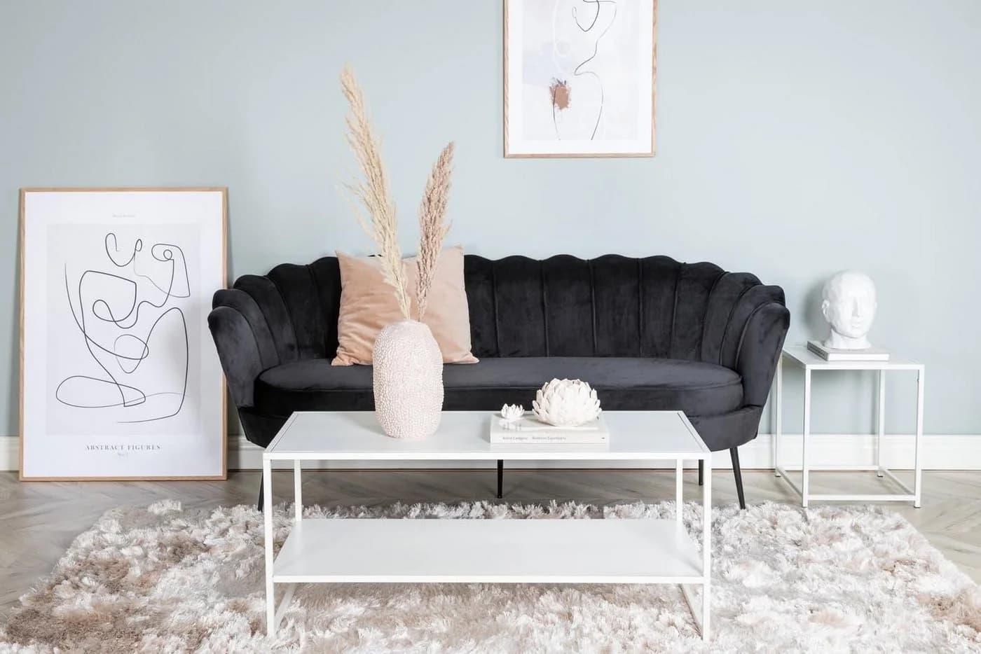 ebuy24 Sofa Nice 3 Personen Velour Schwarz Modern - Bild 3