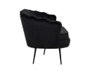 ebuy24 Sofa Nice 3 Personen Velour Schwarz Modern Bild 4